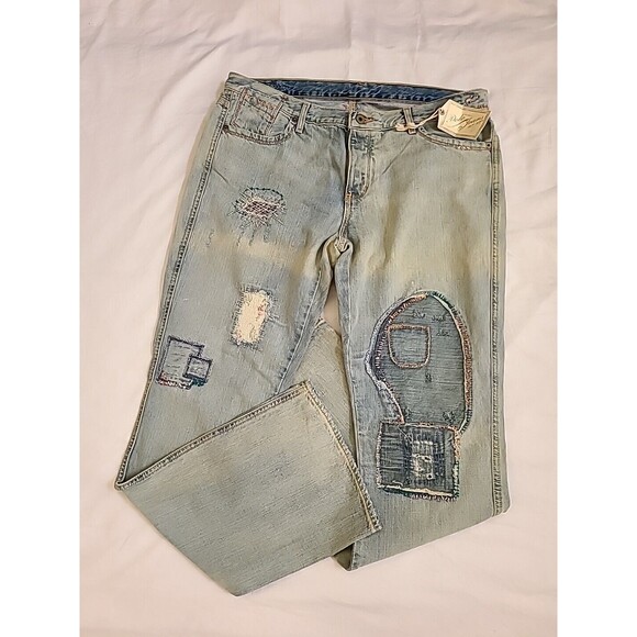 Polo Vintage Ralph Lauren Women's Blue Avery Boyfriend Jean, 32 Button Fly